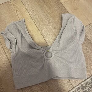 Grey crop top